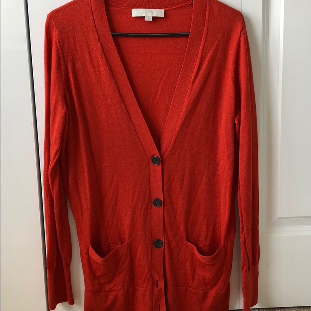 Loft Burnt orange cardigan